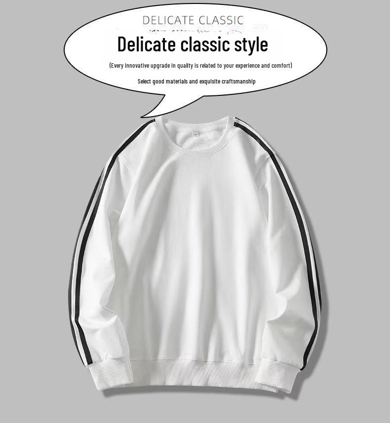 Men's Trendy Striped Pullover Sweater - Lightweight, Round Neck, Ideal for Spring/Fall, Casual and Sporty, Perfect for Students and Everyday Wear.