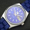 AUTOMATIC VINTAGE SEIKO 5 REFURBISHED JAPAN MENS BLUE COLOR DIAL WATCH a440660-4 Sk-a440660