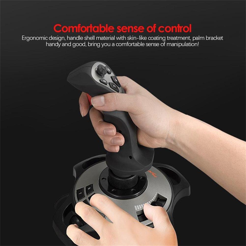 Pc/desktop Pxn-2113 Flight Simulator Gamepad Controller Joystick 12 Programmable Buttons With Suction Cups