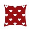 New Valentine's Day Pillow Linen Short Plush Car Pillow Red Love Pillow Cover Bed Cushion