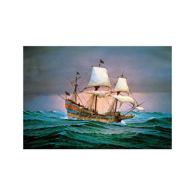 Retro Boot Ölgemälde auf Leinwand Schiff Seascape Poster Landschaft Segelboot Wandbilder für Wohnzimmer Dekoration Caudros