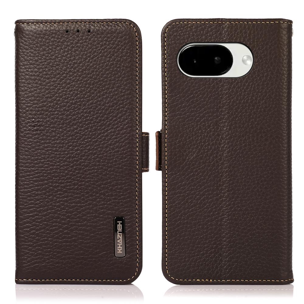 

KHAZNEH for Google Pixel 10a Case RFID Blocking TPU Leather Wallet Phone Cover with Stand