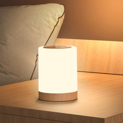 Lampe tactile LED rechargeable par USB, lampes de table de chevet à intensité variable, RVB, blanc chaud, veilleuses pour