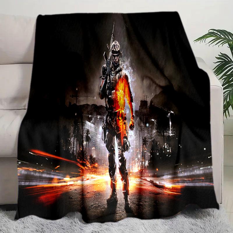 Cyberpunk Soldier Blanket Soft Comfortable All Seasons Perfect Sofa Office Naps Trips Birthday Christmas Gift