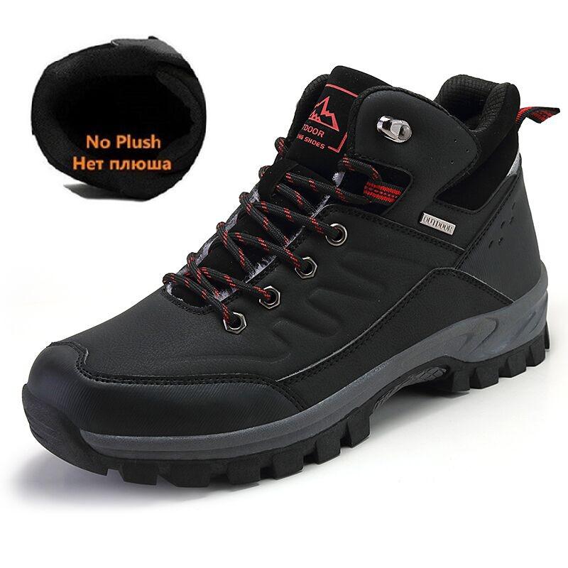 Marke Winter Schneestiefel Warmes Plüsch Herrenstiefel Outdoor Rutschfeste Wanderstiefel Wasserdichte Herren Stiefeletten Wanderstiefel Größe 47
