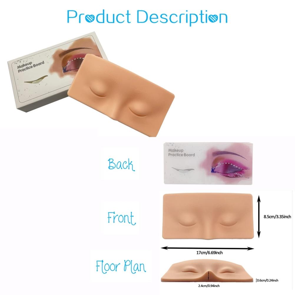 Silikon Gesichts Augen Make-up Übungsbrett Realistisches und Wiederverwendbares Make-up Übungs Training Gesichtsmalerei Make-up Übungsbrett