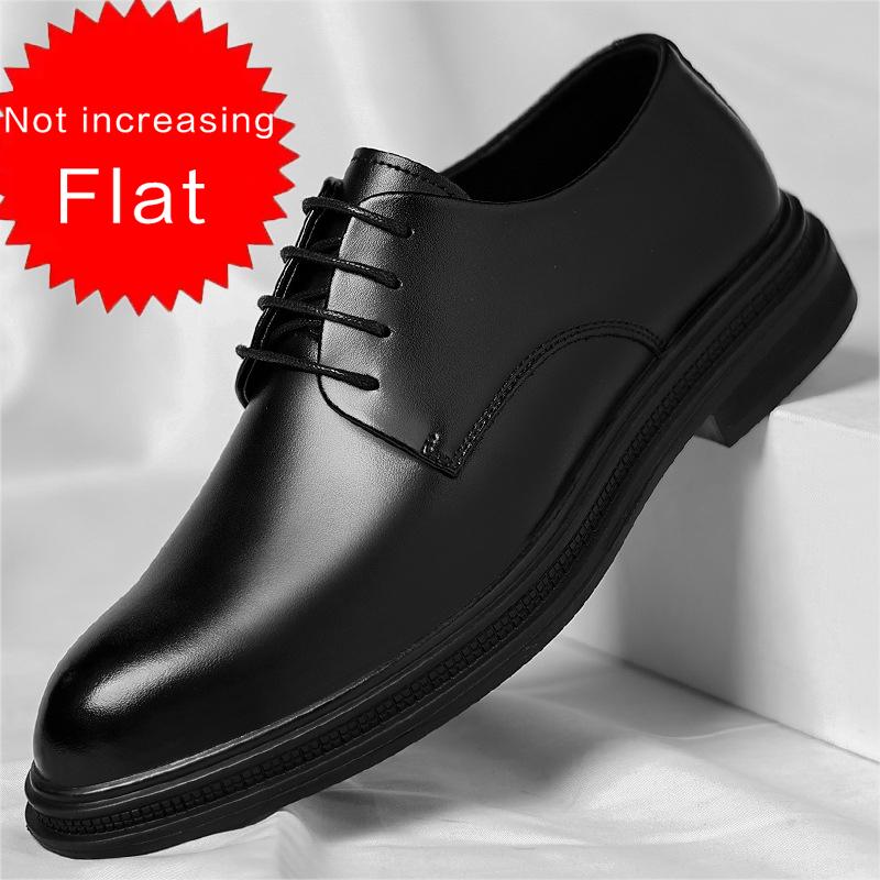 Men's Formal Business Shoes British Style Pointed Thick Bottom Wedding Shoes Banquet Social Shoe Invisible height increase 6/8cm