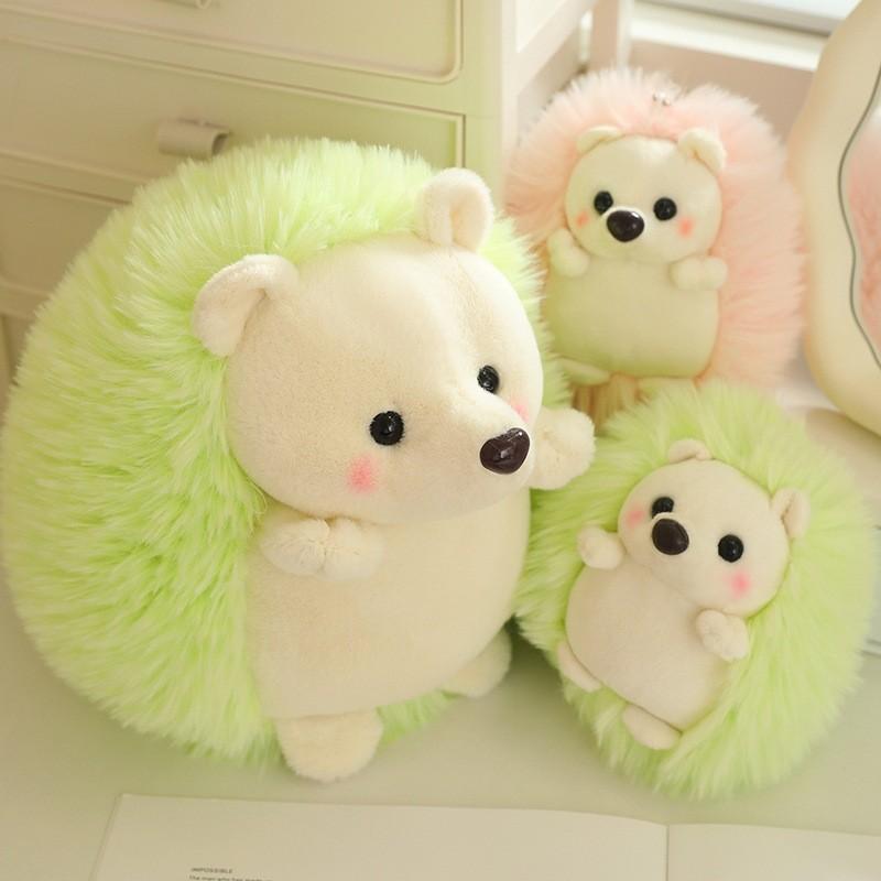 Plush Toy Hedgehog Cartoon Stuffed Doll Bedroom Decoration Keychain Kids Gift