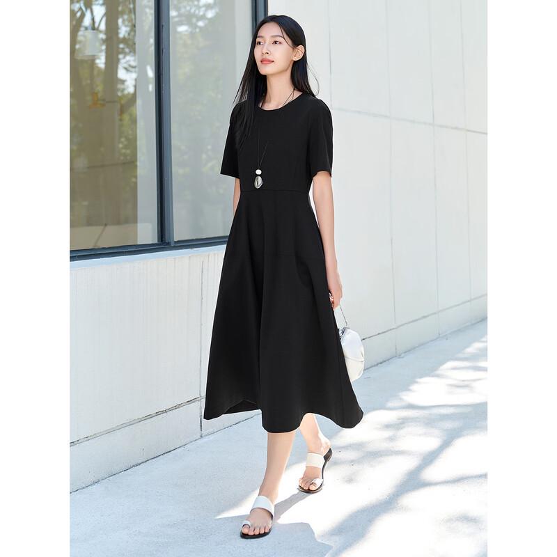 

JUZI ANNACO 2025 Summer Lyocell Blend Cinched Waist A-Line Midi Dress M