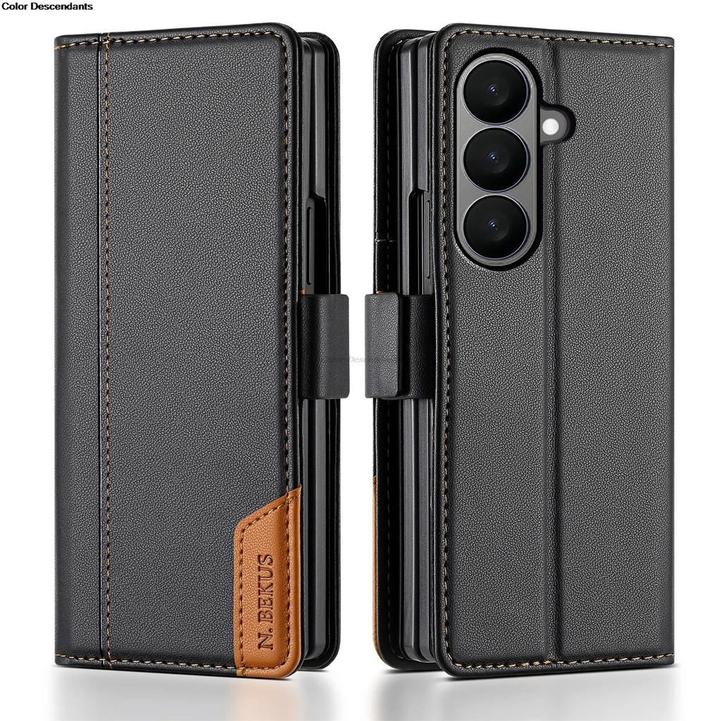 Luxury Leather Phone Case for Samsung Galaxy Z Fold 7 Fold6 3 4 5 6 5G 2025 Magnetic Flip Book Business RFID Wallet Cover