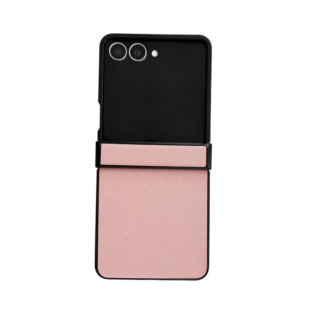 PU-Leder Handyhülle für Samsung Galaxy Z Flip 7 FE 6 5 4 3 5G Flip7 Flip6 Flip5 Flip4 Scharnier Schutzhülle