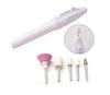 Portable Mini 5 In 1 Electric Nail Art Drill Tips Manicure Set Kit File Nail Grinder Polisher Tool
