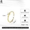 ORSA JEWELS 925 Sterling Silver Open Ring With AAAA Cubic Zirconia Decor Twist Design Minimalism Style Finger Ring Present APR38