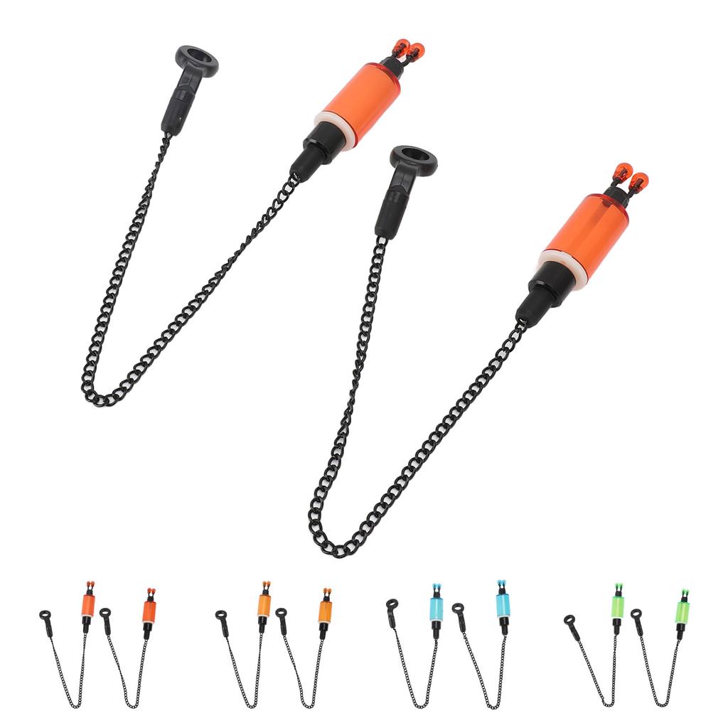 2PCS Fishing Alarm Hanger ABS Stainless Steel Portable Fish Bite Bait Alarm Bite Indicator Carp Fish