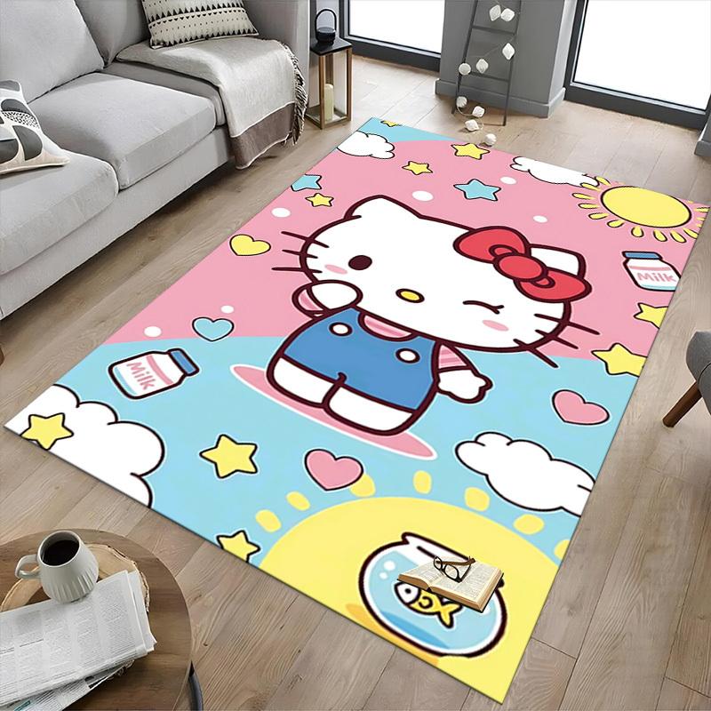 1pc Hello Kitty Milk Carpet Office Rug Outdoor Mat Home Decor Area Carpet Festival Gift