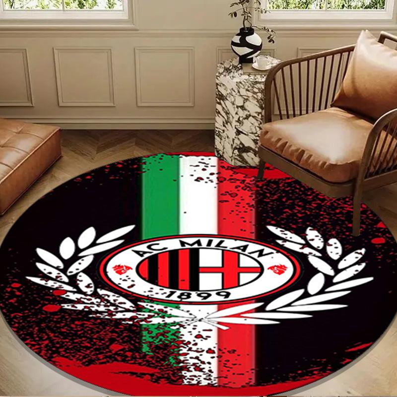 Ac Milan Round mat, Anti-slip Circle Carpet Chair rug For livingroom,Bedroom, doormat home decor Gift Christmas Gifts