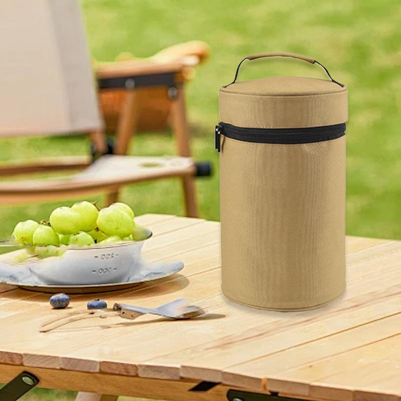 Camping Bowl Bag Waterproof Portable Divided Zippered Dishes Container Camping Travel Tableware Storage Bag For Hiking Barbecue