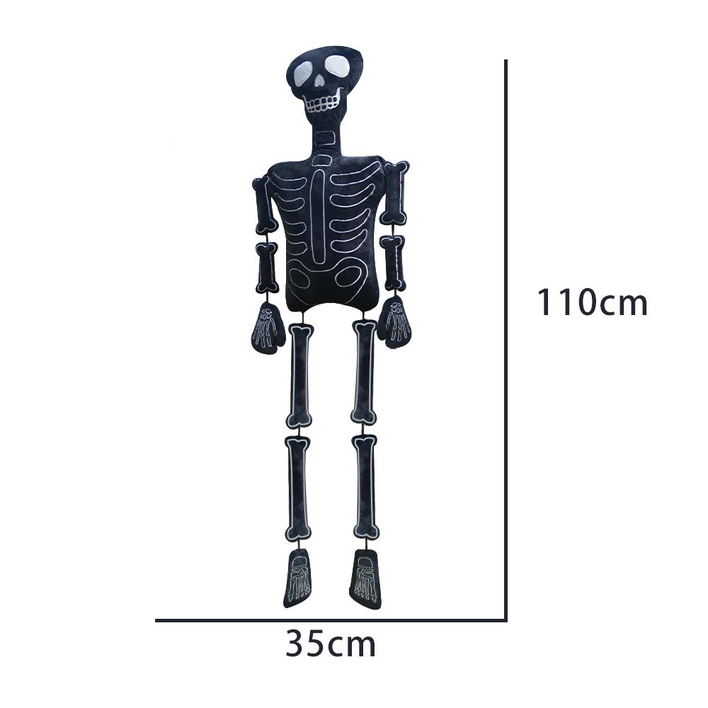 High-Quality 5PCS 110cm Halloween Horror Skull Fluffy Dolls Happy Halloween Party Soft Pillow Home Decor Plush Playthings