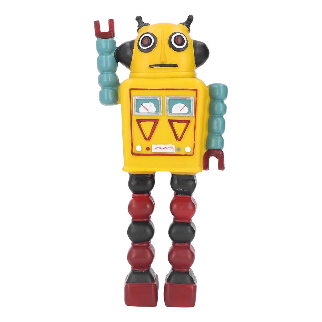 Robot Figurine American Style Retro Classic Resin Cartoon Robot Model Toy Ornament Home Craft