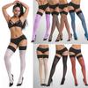 Women's Shine Shiny Thigh High Stockings Erotic Retro Sexy Ladies 30D Lustre Legs Rib Top Opaque De Mujer High Above Knee Socks