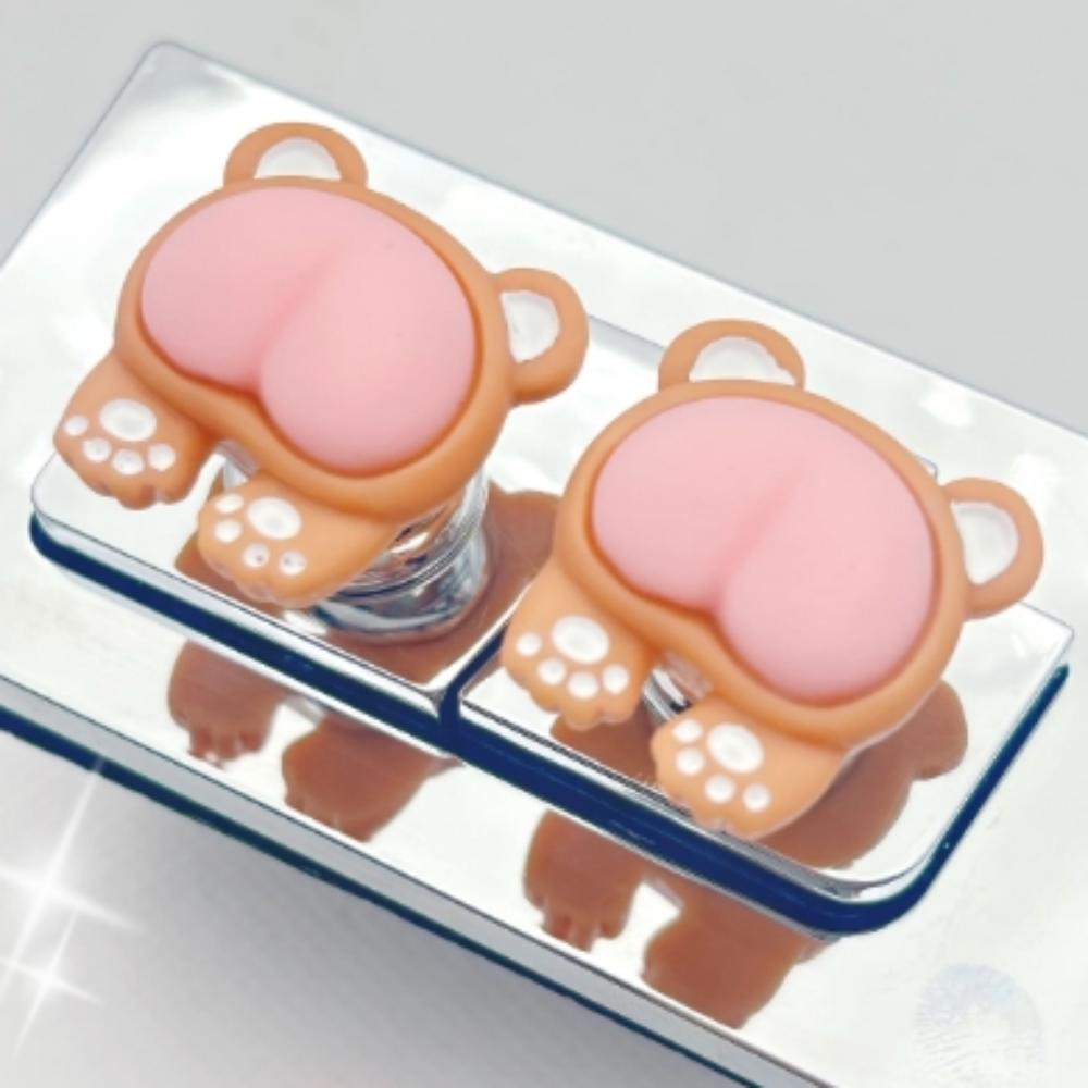 Cute Toilet Button Nail Protector Water Press Flush Button Auxiliary Device Toilet Press  Women