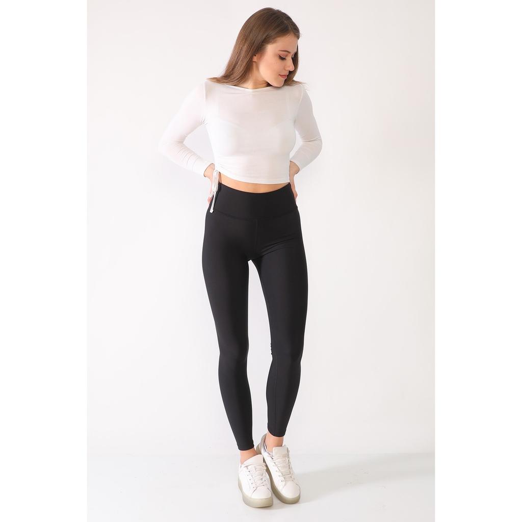 Sport-Leggings aus Tauchstoff mit extra hoher Taille