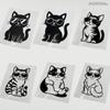 JASDESIGN Cat Sticker Car Car Sticker Cat Black Cat Sunglasses