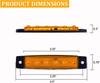 6LED Long Strip Side Light 12vTrailer Truck Side Light 10 Pcs Always On 12V Trailer Truck Side Light Waterproof Truck Light Width Indicator Tail Light