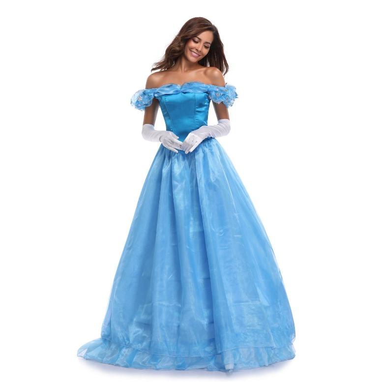 Новая игровая форма, костюмы для ролевых игр Золушки, синие костюмы принцессы, костюмы королевы на Хэллоуин S синий