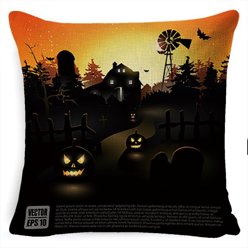 Pillow Case Holiday Party Halloween Horror Bat Office Pillow Case Car Waist Support Cushion Lumbar Pillow