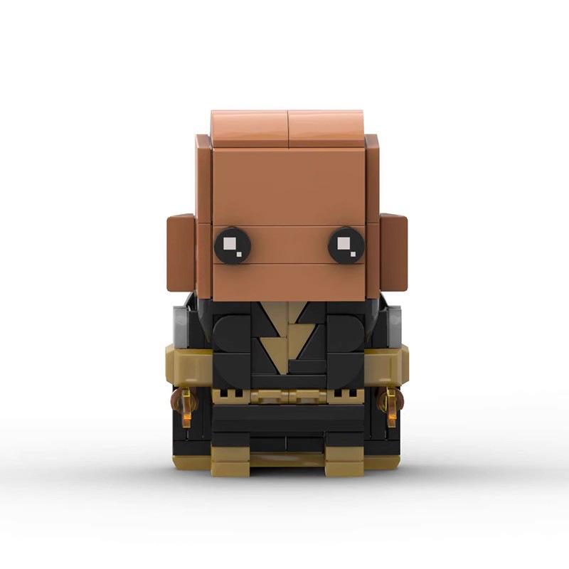 MOC Compatible Building Blocks Square Head Boy Black Adam Small Particles Diy Building Block Model Educational Children's Toy Gift