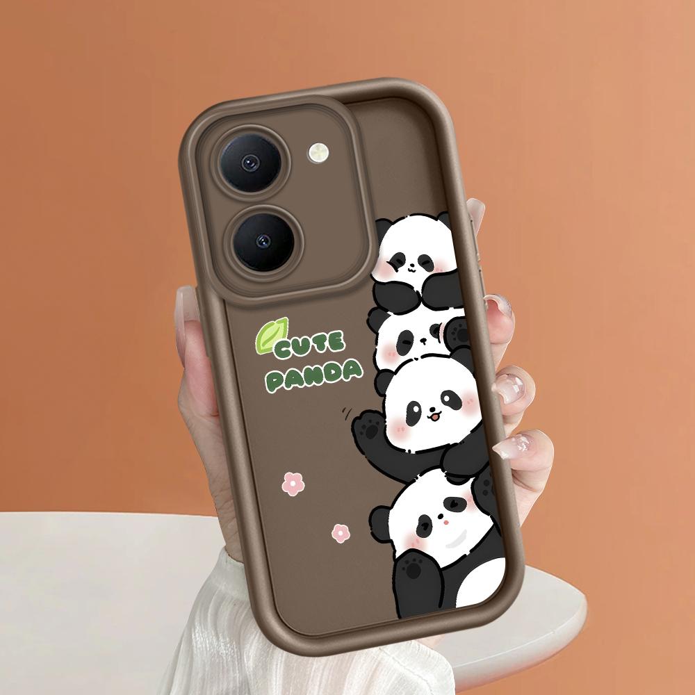 Scări pătrate din silicon moale, model de desene animate, acoperire completă, protecție pentru cameră, husă rezistentă la șocuri pentru iPhone Infinix Tecno Vivo