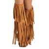 Halloween Festival Hippy Suede Boot Covers With Fringe For Women