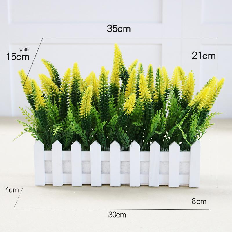 Arrangement de Pothos, Herbe Artificielle et Fleurs en Soie pour la Décoration de la Maison