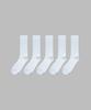Ilogongchil [5Pack] Quick-Dry High Running Socks _ Snow White
