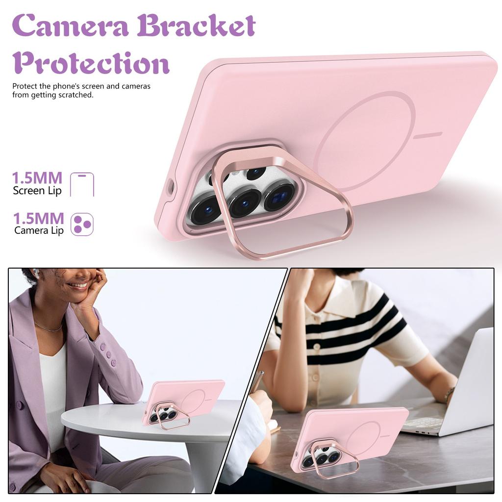 Carcasă Magnetică Nouă Mată Pentru Magsafe Pentru Samsung Galaxy S26 S25 S24 S23 S22 Ultra Plus S25FE S24FE S25Edge Cu Suport