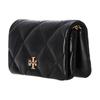 Tory Burch Kira Gold Hardware Chain Shoulder Bag With Magnetic Closure Leather Shoulder Wallet Women Wallet Black 158624-001