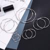 Geometric Metal Temperament Ring Punk Large Circle Ear Studs Hoop Earrings Fashion Jewelry
