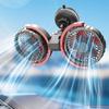 Professional Dual Head Vehicle Fan High Velocity Wind 360° Rotation Adjustable 5V/12V/24V Compatible All Automobiles Models