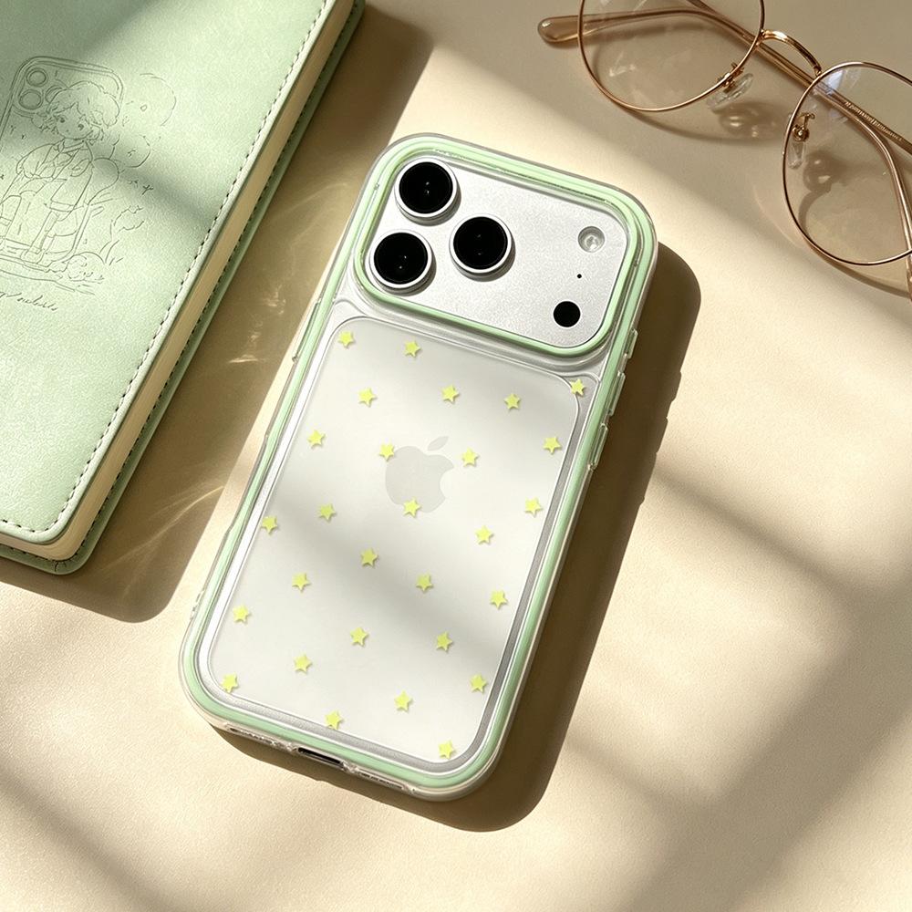 Star Apple Is Suitable for Apple 16Pro Anti-drop iPhone17 Mobile Phone Case, Spring Huawei OPPO Contrasting Color Vivo