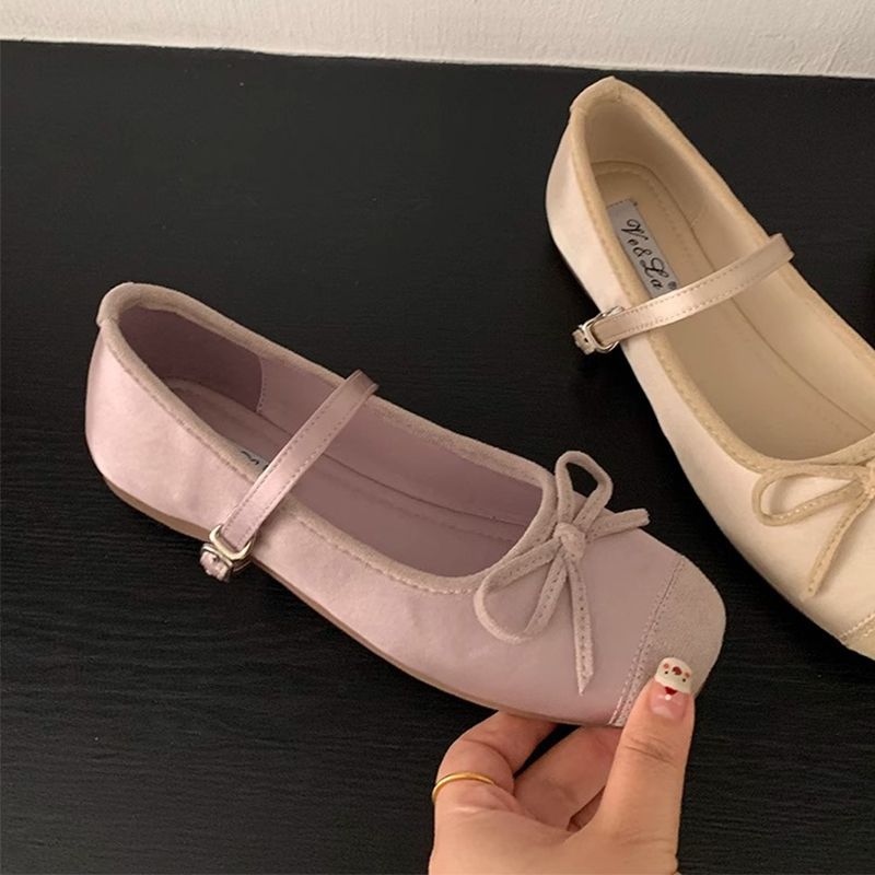 French Mary Jane Women's Shoes 2025 New Ballet Shoes Women's Evening Shoes with Skirts Temperament Flat Shoes