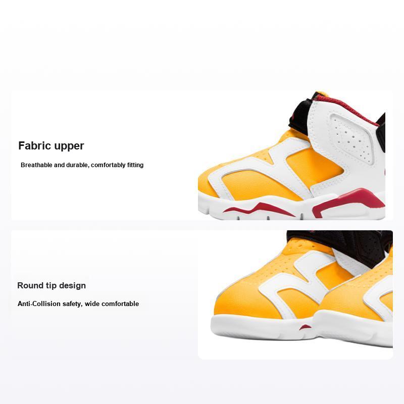 Jordan Air 6 Retro Little Flex TD Scarpe da Passeggio High Top Scarpe da Bambino Giallo DR8499-761