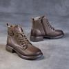 The first layer of cowhide short boots for women in the autumn and winter of 2025, the new retro leather British style Martin boots, and small leather