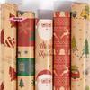 M-1 Roll Christmas Wrapping Paper - Cute Deer Design, Planners And Brokers, Suitable For Presents, Handmade Gifts, Gift Wrapping