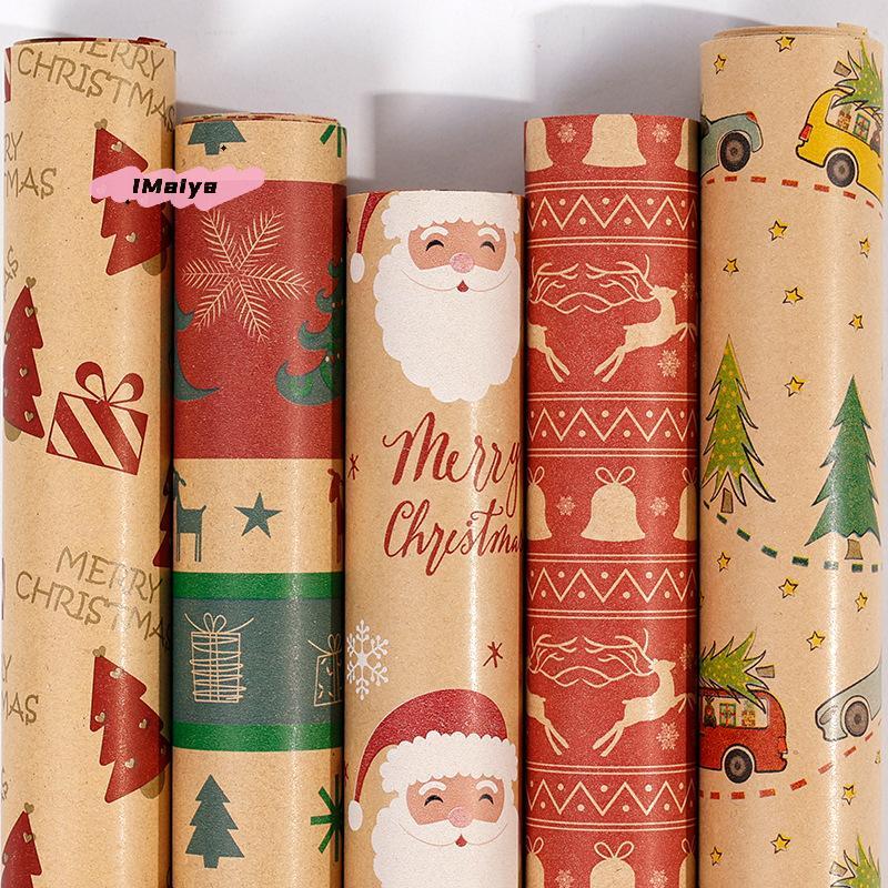 M-1 Roll Christmas Wrapping Paper - Cute Deer Design, Planners And Brokers, Suitable For Presents, Handmade Gifts, Gift Wrapping