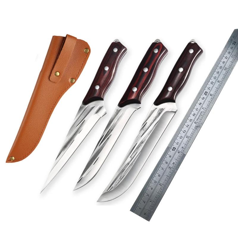 Forged 5CR15 Stainless Steel Fixed Blade Boning Knife Outdoor Camping Hunting Tool Grilled Meat Cutter For Kitchen