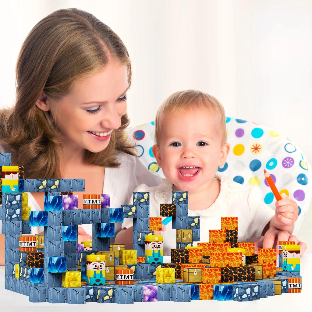 80PCS Big Sword Magnetic Blocks STEM Toy Build Set for Boys Girls Age 3+ Sensory Toys for Toddlers Gifts Construction Toys
