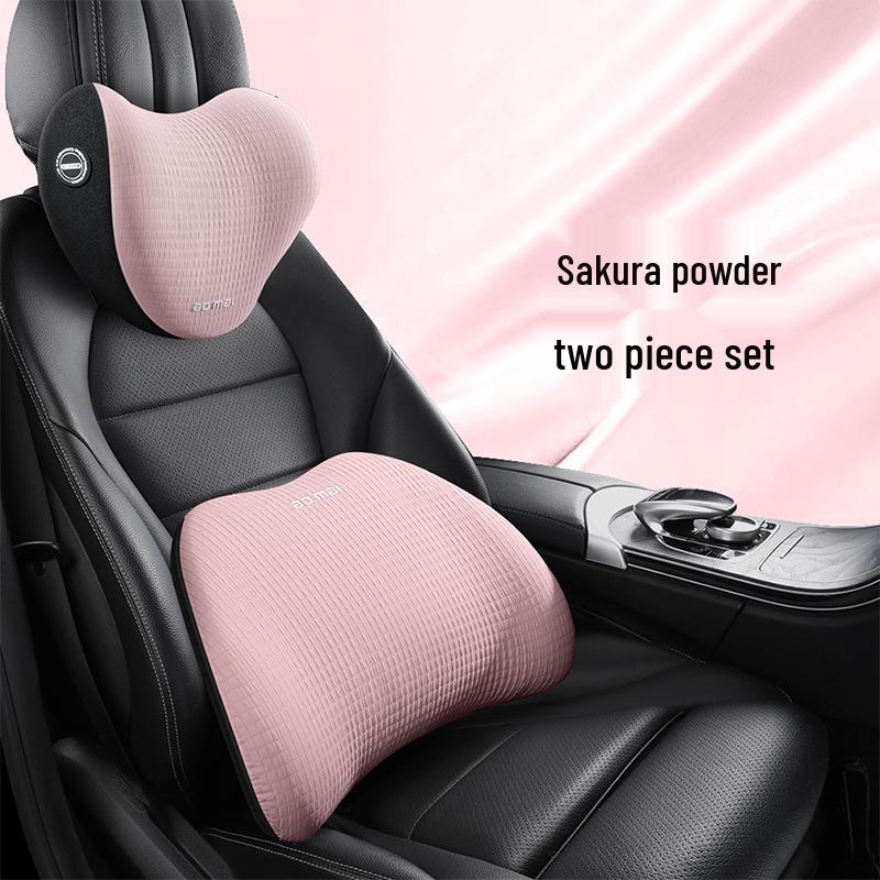 Polo Golf Bora Car Lumbar Support & Neck Pillow - Premium Memory Foam Massage Headrest