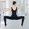 Women's Ballet Dance Leotard with Footed Tights - Gymnastics Vest for Practice and Performance