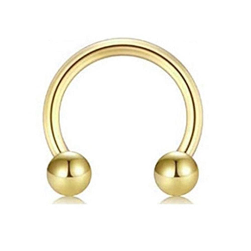 

WKOUD 16G Surgical Steel Septum Piercing Nose Hoop Clicker Ring Lip Labret Conch Helix Cartilage Daith Earring Hoop Jewelry 1.2x6mm